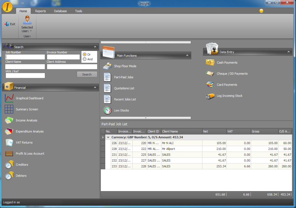 Insight Software Screenshot
